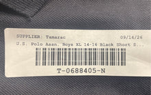 Load image into Gallery viewer, U.S. Polo Assn Boys Black Short Sleeve Polo Shirt XL 14-16 School Uniform w/ Tag
