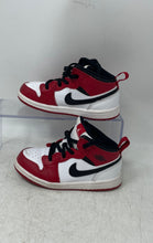 Load image into Gallery viewer, Nike Kids Air Jordan 1 Mid 640735-173 White Red Lace-Up Sneaker Shoes Size 9C
