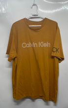 Load image into Gallery viewer, Calvin Klein Mens Dark Mustard Cotton Crew Neck Pullover T-Shirt Sz XL With Tag
