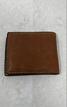 Load image into Gallery viewer, Fossil Mens Brown Leather ID Window Card Holder Small Bifold Wallet
