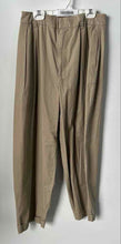 Load image into Gallery viewer, Zara Womens Taupe Pockets Zip Pleated Wide-Leg Trouser Pants Size Small
