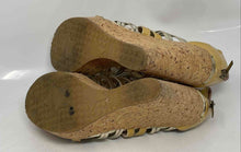 Load image into Gallery viewer, Authentic Jimmy Choo Womens Beige Wedge Platform Sandals Size EUR 38 Stained
