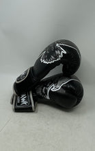 Load image into Gallery viewer, Hawk Unisex Black White Adjustable Wrist Strap Boxing Gloves 12 Oz
