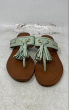 Load image into Gallery viewer, Coach Womens Sheena Green Leather Tasseled Slip-On Thong Sandals Size 6B
