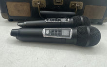 Load image into Gallery viewer, Alpowl Black Portable PA Speaker System Karaoke Machine With 2 Microphones
