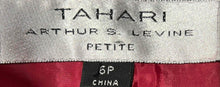 Load image into Gallery viewer, Tahari Womens Red Long Sleeve Belted Collared Classic Jacket Size 6P
