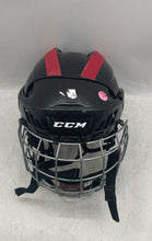 Load image into Gallery viewer, CCM FM50S Black And Red Ice Hockey Helmet Combo With Flip-Up Caged Facemask
