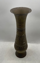Load image into Gallery viewer, Vintage Set Of 2 Pcs Gold-Tone Printed Collectible Brass Copper Vase
