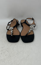 Load image into Gallery viewer, Adrienne Vittadini Womens Pian Black Rhinestone Thong Sandals Size 9.5M
