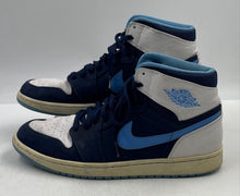 Load image into Gallery viewer, Authentic Nike Mens Jordan 1 Retro Blue White Sneaker Shoes Size 12 Worn Soles
