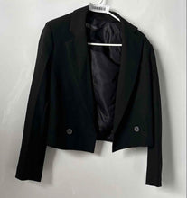 Load image into Gallery viewer, Zara Womens Black Long Sleeve Notch Lapel Double-Breasted Blazer Size XS
