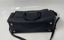 Load image into Gallery viewer, Michael Kors Womens Selma Black Leather Double Handle Satchel Handbag
