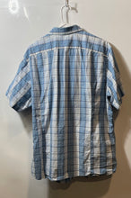 Load image into Gallery viewer, Banana Republic Mens Blue White Plaid Short Sleeve Button-Up Shirt Size XL

