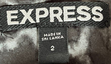 Load image into Gallery viewer, Express Womens Gray Black Colorblock Back Zip Straight &amp; Pencil Skirt Size 2
