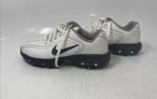 Load image into Gallery viewer, Nike Boys Revive 317637-101 White Leather Lace-Up Low Top Golf Cleats Size 3Y
