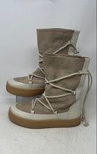 Load image into Gallery viewer, Zara Womens Beige Round Toe Lace-Up Ankle Winter Boots Size 35
