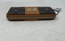 Load image into Gallery viewer, Beverly Hills Polo Club Womens Beige Brown Leather Zip-Around Wallet With Tags
