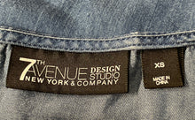 Load image into Gallery viewer, 7th Avenue Design Studio New York &amp; Company Womens Blue Blouse Top Size XS
