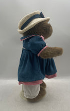 Load image into Gallery viewer, Russ Berrie Vintage Edition Collectible Bear Plush Toy In Denim Dress
