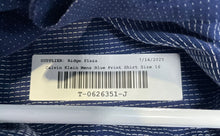 Load image into Gallery viewer, Calvin Klein Mens Blue Cotton Slim Fit Collared Long Sleeve Dress Shirt Size 16
