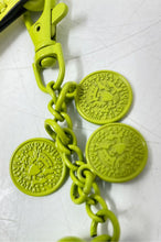 Load image into Gallery viewer, Aldo Womens Fluorescent Green Quilted Tassel Adjustable Strap Shoulder Handbag
