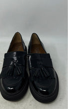 Load image into Gallery viewer, Franco Sarto Womens Jack Black Faux Leather Casual Tasseled Loafer Shoes Size 10
