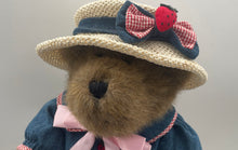 Load image into Gallery viewer, Russ Berrie Vintage Edition Collectible Bear Plush Toy In Denim Dress
