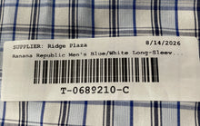 Load image into Gallery viewer, Banana Republic Mens Blue White Plaid Long Sleeve Button-Up Shirt Size XL
