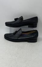 Load image into Gallery viewer, Robert Zur Mens Elon Black Leather Tassel Moc Toe Slip-On Loafer Shoes Size 11 M
