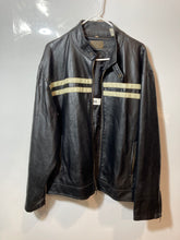 Load image into Gallery viewer, PX Genuine Mens Black Long Sleeve Zipped Pockets Collared Motorcycle Jacket Sz L
