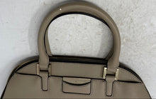 Load image into Gallery viewer, Calvin Klein Womens Connie Beige Saffiano Leather Zip Top Dome Satchel Bag
