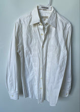 Load image into Gallery viewer, Banana Republic Mens White Pointed Collar Long Sleeve Button-Up Shirt Size M
