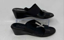 Load image into Gallery viewer, Italian Shoemakers Womens Sadey Black Rhinestone Slip-On Slide Sandals Size 10
