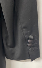 Load image into Gallery viewer, Adolfo Mens Black Wool Long Sleeve Notch Lapel Lined Two-Button Blazer Size 40R

