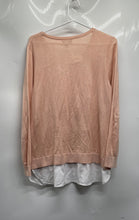 Load image into Gallery viewer, Calvin Klein Womens Orange White Chevron Pullover Sweater Size Large
