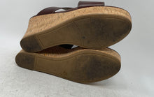 Load image into Gallery viewer, Franco Sarto Womens Brown Open Toe Wedge Heel Slip-On Slide Sandals Size 8.5
