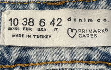 Load image into Gallery viewer, Primark Womens Blue Distressed Ripped Denim Straight Leg Jeans Size 6

