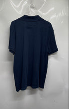 Load image into Gallery viewer, Calvin Klein Mens Blue Cotton Liquid Touch Spread Collar Polo Shirt Size L/G
