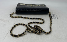 Load image into Gallery viewer, Bebe Womens Fabiola Black Croc-Embossed Leather Chain Strap Crossbody Bag W/ Tag
