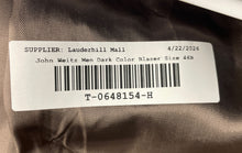 Load image into Gallery viewer, John Weitz Mens Dark Black Long Sleeve Notch Lapel Three-Button Blazer Size 46R
