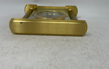 Load image into Gallery viewer, Vintage Howard Miller Gold Tone Roman Numeral Glass Face Mantel Clock Not Tested
