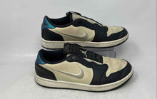 Load image into Gallery viewer, Nike Womens Air Jordan 1 Low Black Ivory Leather Slip-On Sneaker Shoes Size 9
