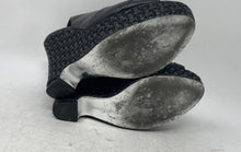 Load image into Gallery viewer, Banana Republic Womens Black Wedge Heel Slingback Sandals Shoes Size 7.5
