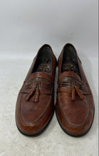 Load image into Gallery viewer, Unbranded Mens Brown Leather Round Toe Tassel Slip-On Loafer Shoes Size 44
