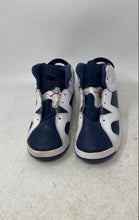 Load image into Gallery viewer, Nike Boys Air Jordan 6 Retro White And Blue Sneaker Shoes Size 2.5Y Missing Lace
