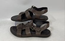 Load image into Gallery viewer, Ecco Womens Brown Leather Buckle Open Toe Flat Strappy Sandals Size EUR 36
