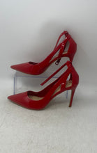 Load image into Gallery viewer, Gianni Bini Womens Red Pointed Toe High Stiletto Ankle Strap Heels Size 10M
