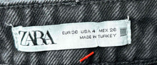 Load image into Gallery viewer, Zara Womens Black Dark Wash Pockets Denim Skinny Leg Jeans Size 4
