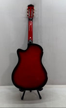 Load image into Gallery viewer, Black Red Cutaway 6-String Right Handed Classical Style Acoustic Guitar
