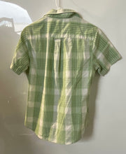 Load image into Gallery viewer, Original Penguin Mens Green Plaid Short Sleeve Collared Button-Up Shirt Size M
